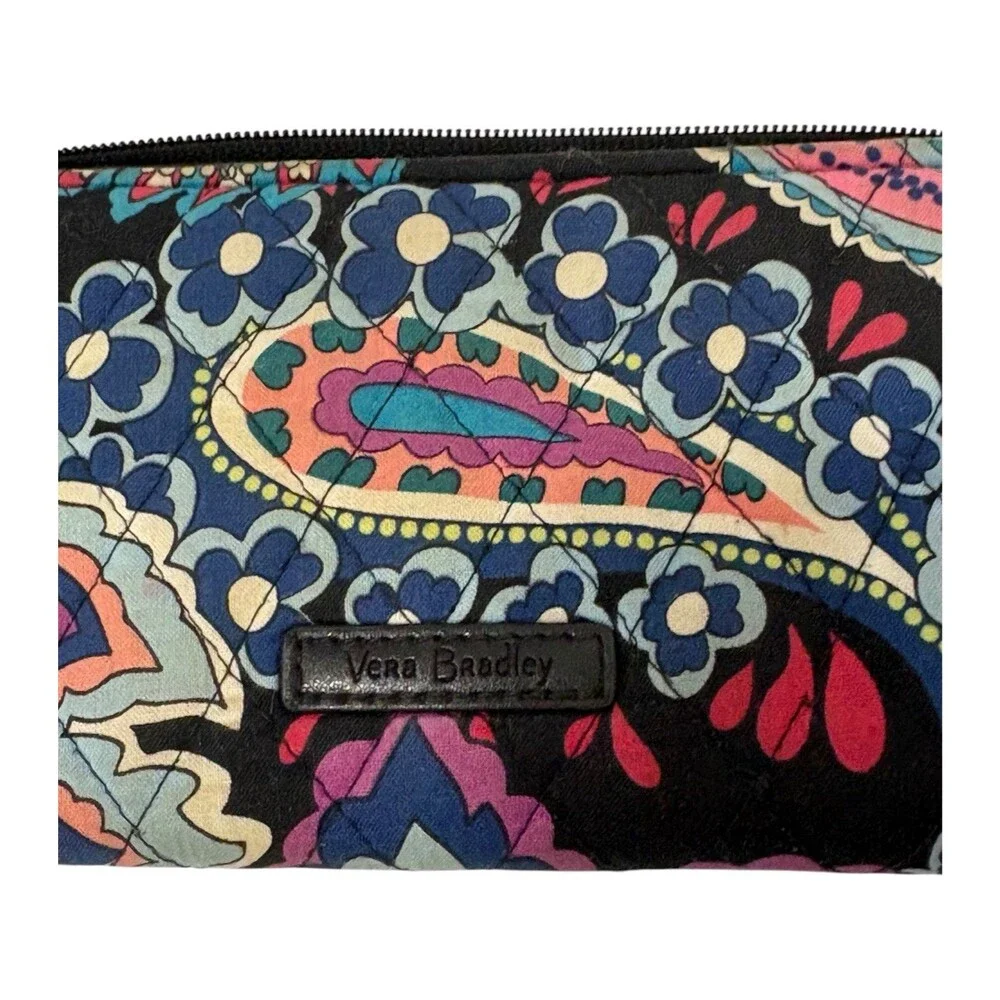 Vera Bradley Haymarket Paisley RFID Accordion Wristlet Wallet Cotton Organizer - Picture 1 of 4